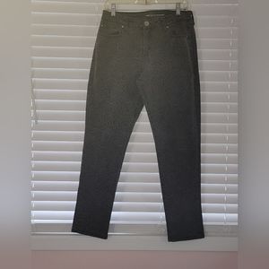 Inc denim black & gray print jeans size 10